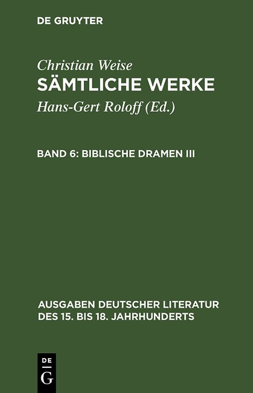 Biblische Dramen III