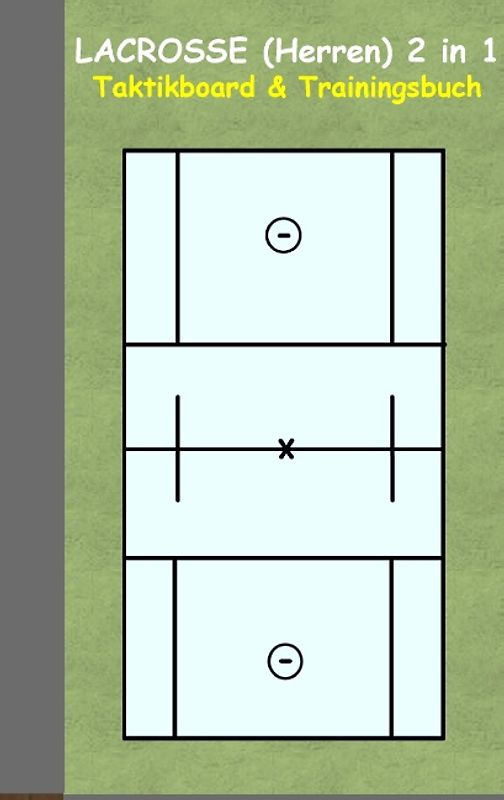Lacrosse (Herren) 2 in 1 Taktikboard und Trainingsbuch