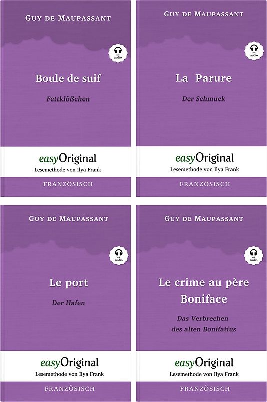 Guy de Maupassant Kollektion (Bücher + Audio-Online) - Lesemethode von Ilya Frank