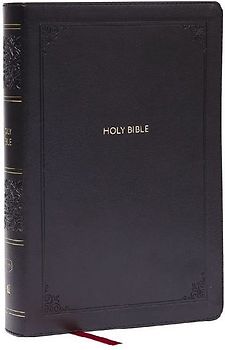 KJV Giant Print End-Of-Verse Reference Bible, Black Leathersoft, Red Letter, Comfort Print (Thumb Indexed)