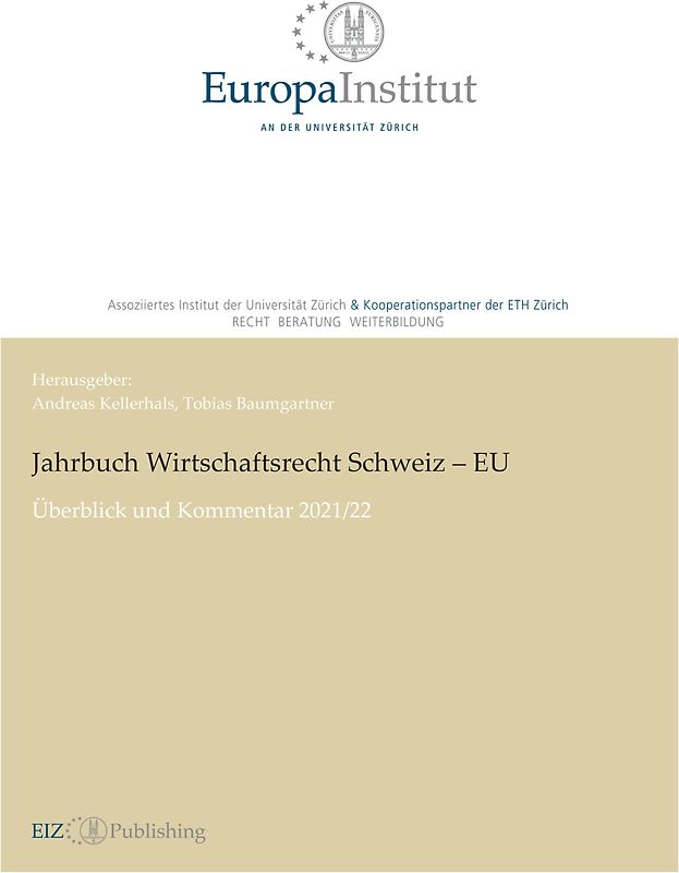 Jahrbuch Wirtschaftsrecht Schweiz – EU 2021/22
