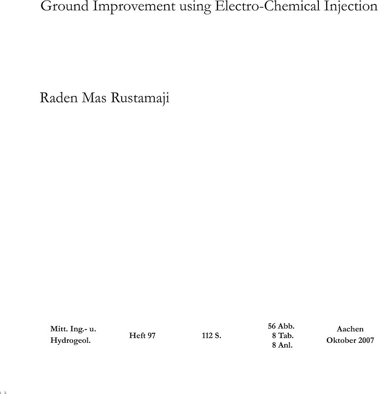 Ground improvement using electro-chemical injection