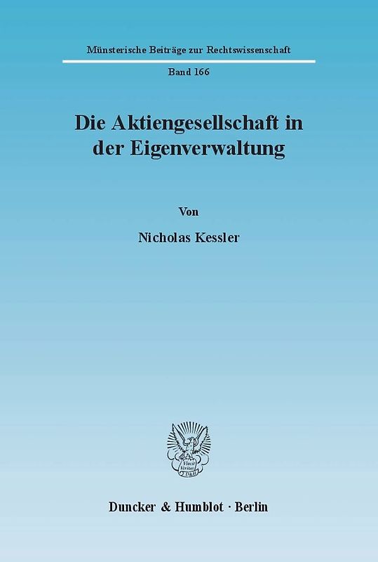 Die Aktiengesellschaft in der Eigenverwaltung.