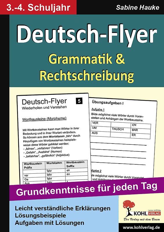 Deutsch-Flyer Rechtschreibung & Grammatik