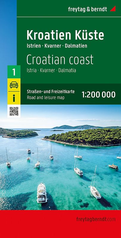 freytag & berndt Straßenkarte Kroatien Küste 1:200.000