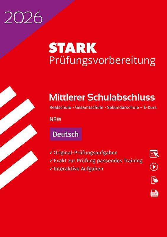 STARK Deutsch E-Kurs - Mittlerer Schulabschluss (MSA) 2026 NRW - Prüfungsvorbereitung