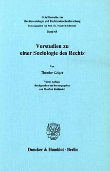 Vorstudien zu einer Soziologie des Rechts.