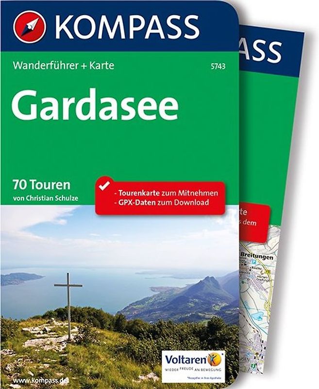 KOMPASS Wanderführer Gardasee, 70 Touren mit Extra-Tourenkarte