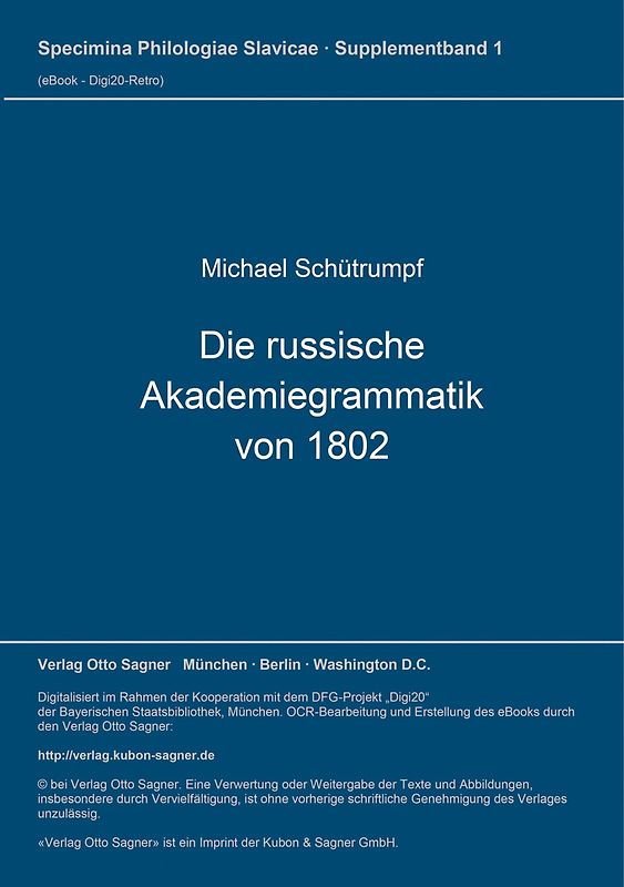 Die russische Akademiegrammatik von 1802