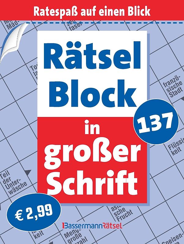 Rätselblock in großer Schrift 137 (5 Exemplare à 2,99 €)