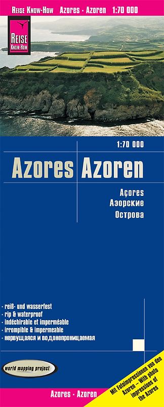 Reise Know-How Landkarte Azoren / Azores (1:70.000)