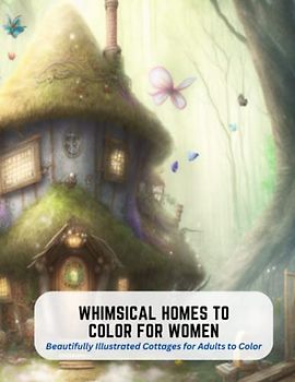 Whimsical Homes to Color for Women: Beautifully Illustrated Cottages for Adults to Color