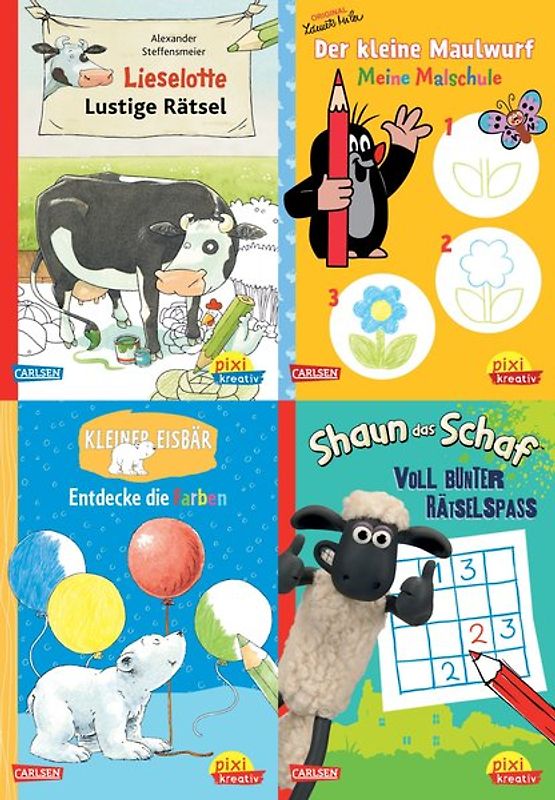 Pixi-kreativ-Box 20: TV- und Bilderbuch-Stars bei Pixi kreativ. Lieselotte - Der kleine Maulwurf - Der kleine Eisbär - Shaun das Schaf