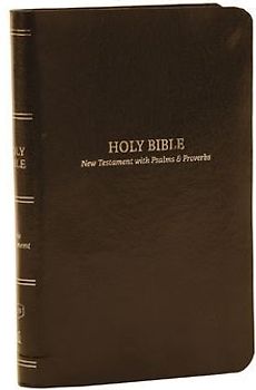 KJV Holy Bible: Pocket New Testament with Psalms and Proverbs, Brown Leatherflex, Red Letter, Comfort Print: King James Version