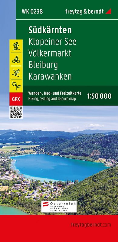 freytag & berndt Wanderkarte WK 0238 Südkärnten, Klopeiner See - Völkermarkt - Bleiburg - Karawanken 1:50.000