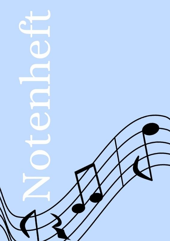 Notenheft: DIN A4 Notenlinienheft | 200 Seiten mit 12 Notenzeilen / Systeme pro Blatt | Papier 90g/m² | Musikheft mit Notenlinien