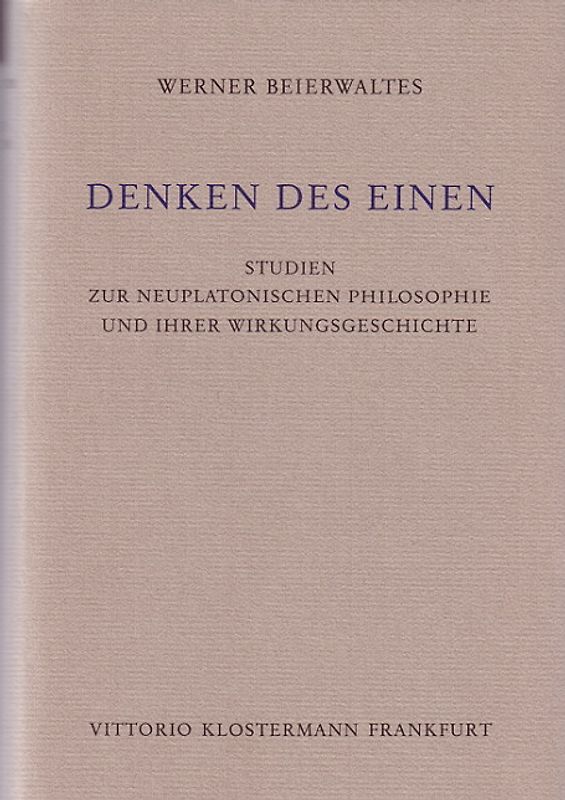 Denken des Einen