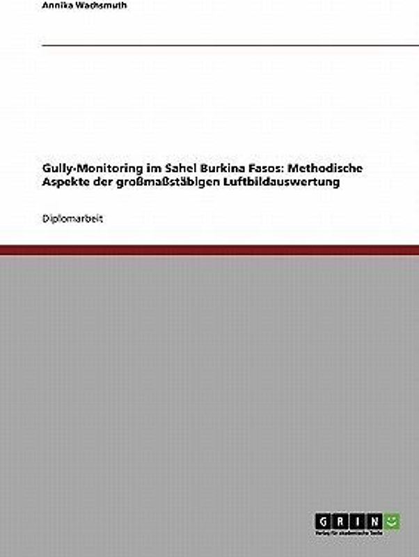 Gully-Monitoring im Sahel Burkina Fasos: Methodische Aspekte der großmaßstäbigen Luftbildauswertung
