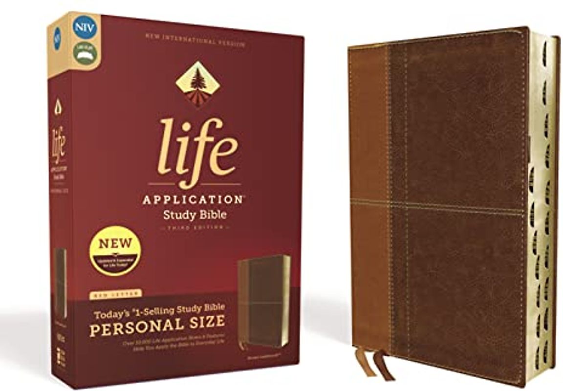 NIV, Life Application Study Bible, Third Edition, Personal Size, Leathersoft, Brown, Red Letter, Thumb Indexed: New International Version, Brown, Leathersoft, Personal Size: Red Letter Edition