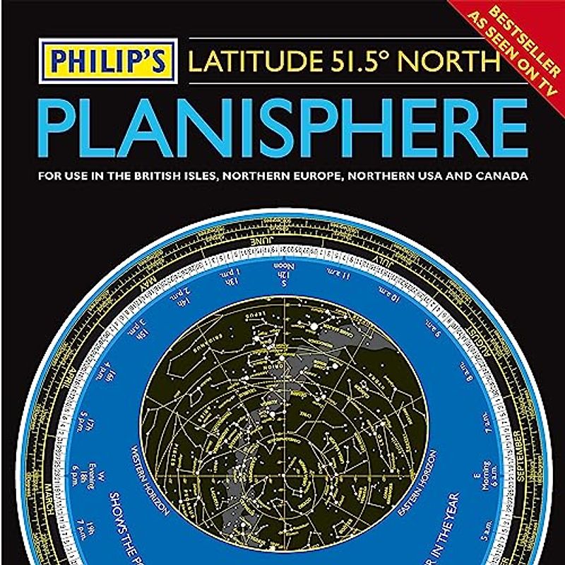 Philip's Planisphere (Latitude 51.5 North): For use in Britain and Ireland, Northern Europe, Northern USA and Canada