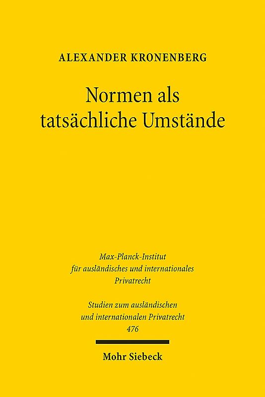 Normen als tatsächliche Umstände