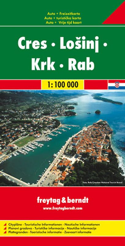 Cres - Lošinj - Krk - Rab. Mit nautischen Infos. 1:100000