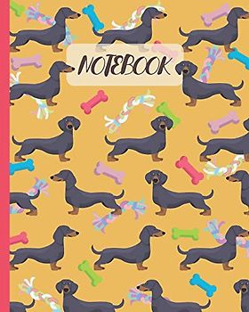 Notebook: Cute Black & Tan Dachshunds - Lined Notebook, Diary, Track, Log & Journal - Gift Idea for Boys Girls Teens Men Women (8"x10" 120 Pages)