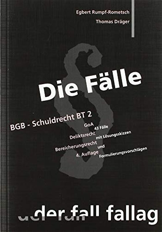 BGB Schuldrecht BT 2: Deliktsrecht, Bereicherungsrecht