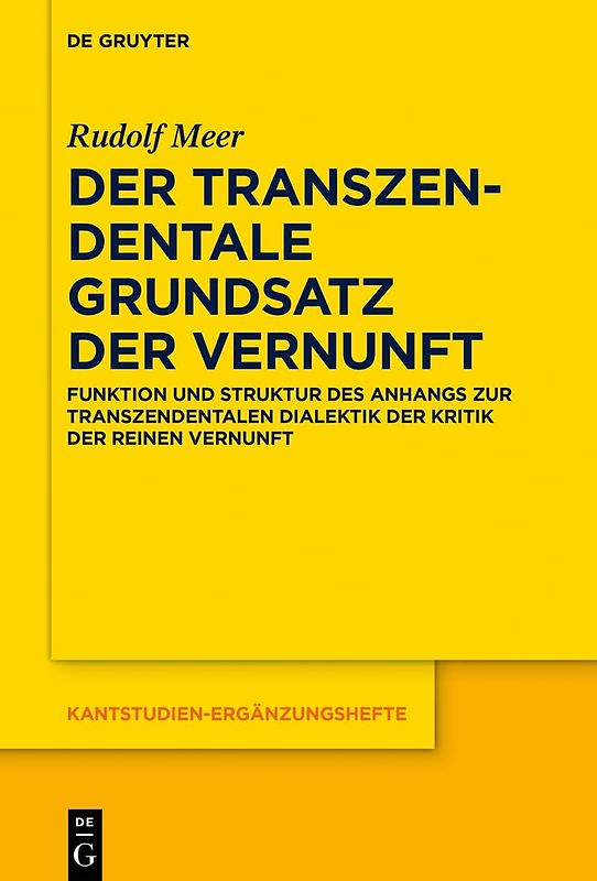 Der transzendentale Grundsatz der Vernunft