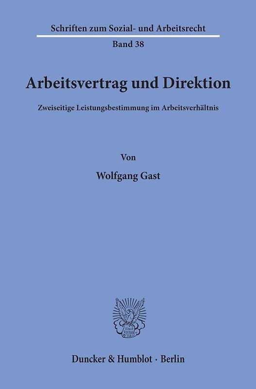 Arbeitsvertrag und Direktion.