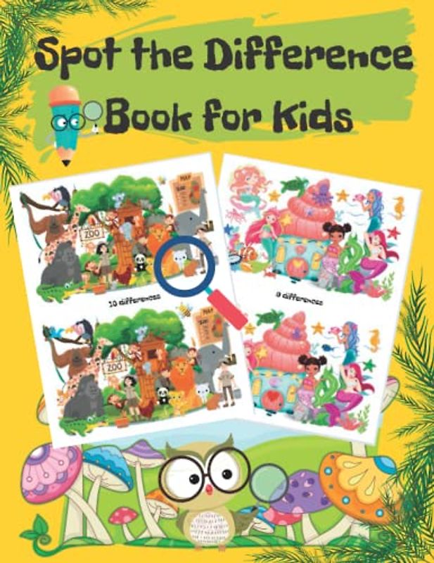 Spot the Difference Book for Kids 4-6,7-9: Totally Tricky Spot the Difference, Seek and Find Books for Children, Adventures of Picture Activity Books for Boy and Girl