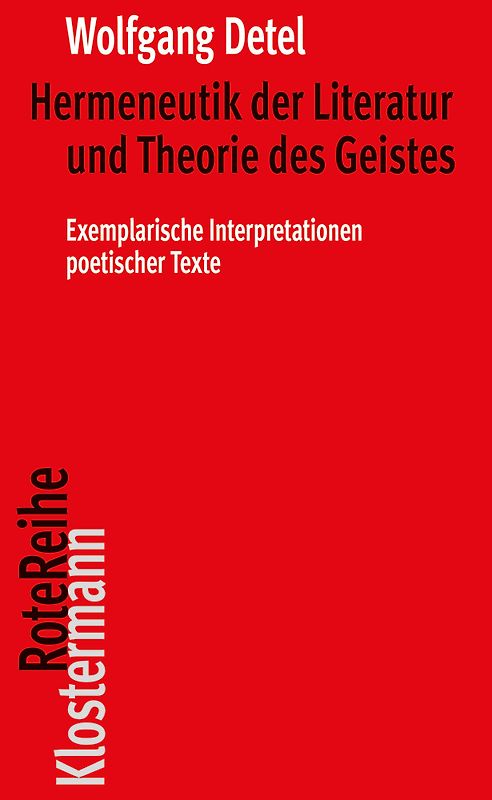 Hermeneutik der Literatur und Theorie des Geistes