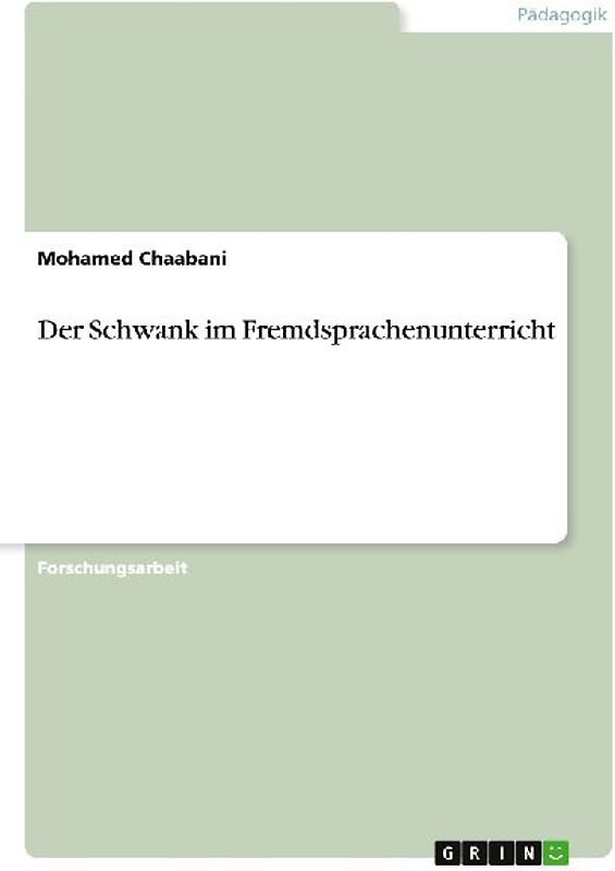 Der Schwank im Fremdsprachenunterricht