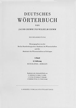 Grimm, Dt. Wörterbuch Neubearbeitung