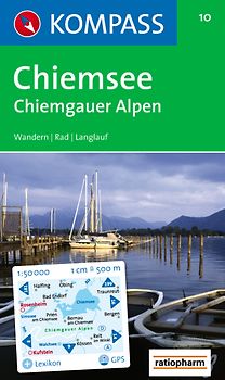Chiemsee - Chiemgauer Alpen. Wanderkarte mit Kurzführer, Radwegen und Loipen. GPS-geeignet. 1:50000