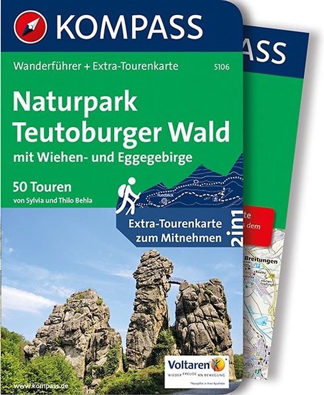 KOMPASS Wanderführer Naturpark Teutoburger Wald mit Wiehen- und Eggegebirge