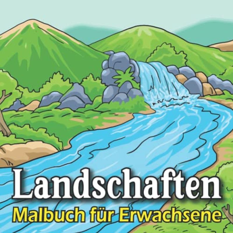Landschaften Malbuch für Erwachsene: Friedliche Meereslandschaften und schöne Sommermotive sind in diesem Malbuch für Erwachsene zu sehen.