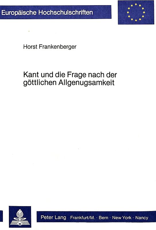 Kant und die Frage nach der göttlichen Allgenugsamkeit