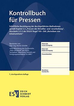 Kontrollbuch für Pressen