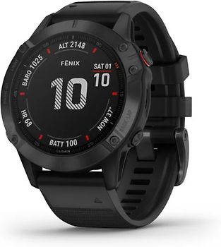 Garmin Fenix 6 Pro 47 mm noir et bracelet en silicone noir