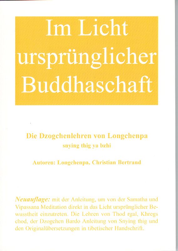 Im Licht ursprünglicher Buddhaschaft