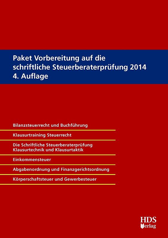 Paket Vorbereitung auf die schriftliche Steuerberaterprüfung 2014