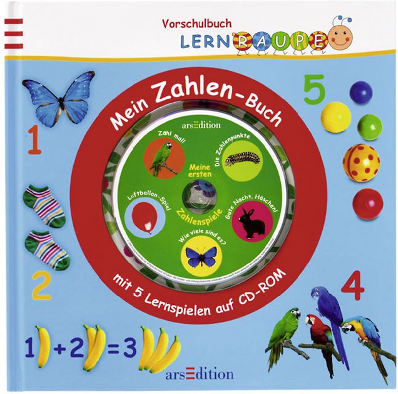 Lernraupe: Mein Zahlen-Buch inkl. 5 Lernspielen auf CD-ROM PC Spiele