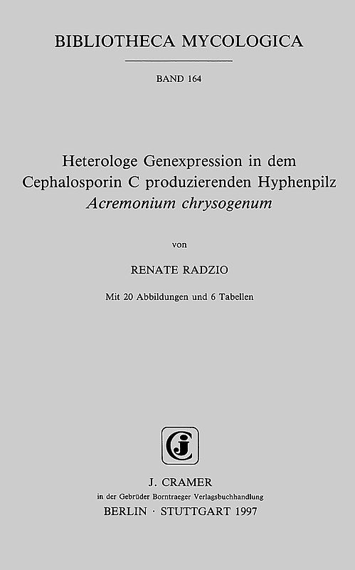 Heterologe Genexpression in dem Cephalosporin C produzierenden Hyphenpilz Acremonium chrysogenum