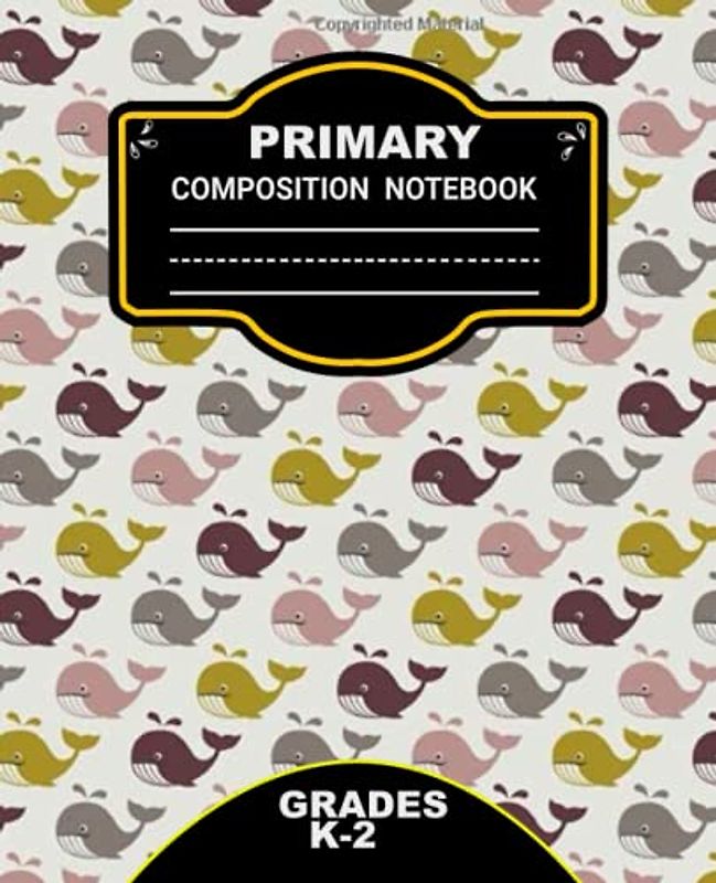 Primary Composition Notebook Grades K-2: Half Picture Space and Half Skip Line Spacing with Dotted Midline, Kids Handwriting And Drawing Story Journal, Pre-K, Grades K-2