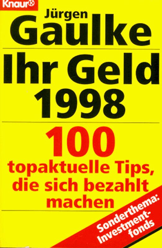 Ihr Geld 1998
