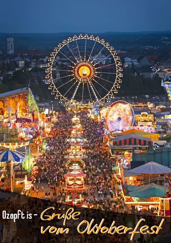 Ozapft is: Grüße vom Oktoberfest (Tischaufsteller DIN A5 hoch)