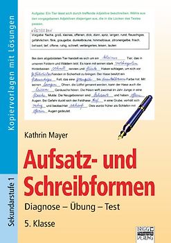 Aufsatz und Schreibformen / 5. Klasse - Kopiervorlagen mit Lösungen