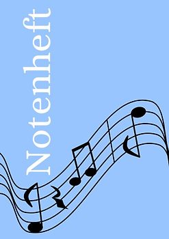 Notenheft: DIN A5 Notenlinienheft | 44 Seiten mit 12 Notenzeilen / Systeme pro Blatt | Papier 90g/m² | Musikheft mit Notenlinien