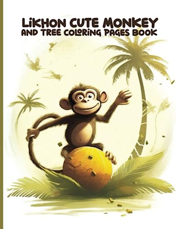 Likhon Cute Monkey And Tree Coloring Pages Book